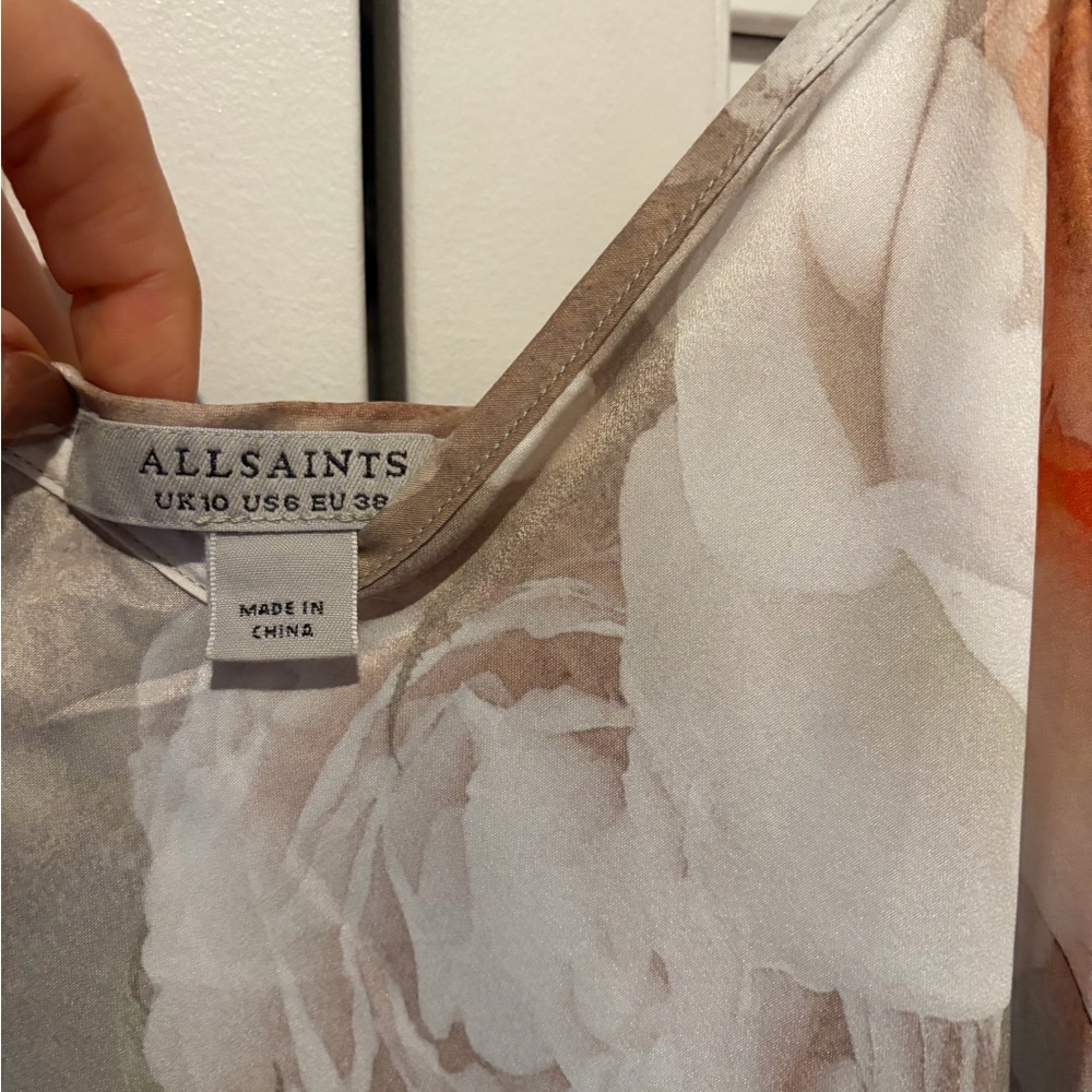 All Saints Bryony Rosalia Floral Slip Midi Dress in Pastel Bloom. Worn once - Picture 4 of 4